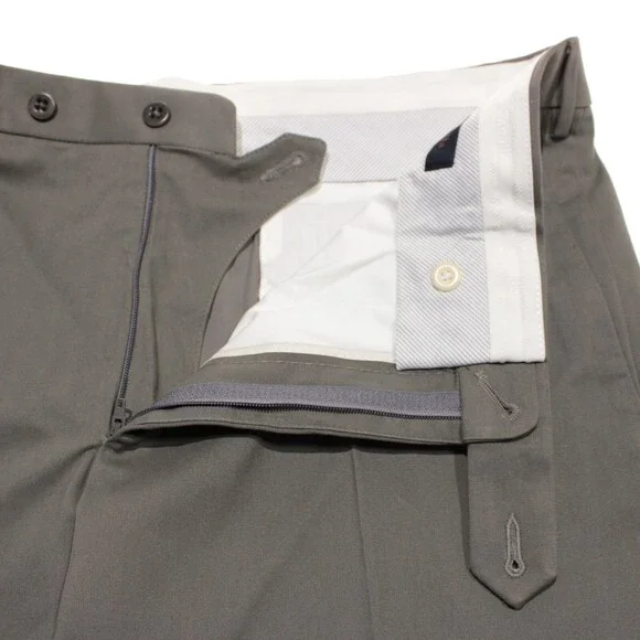 Zanella NWT Chinos / Casual Pants Size 36 US Parker In Solid Gray Cotton Blend